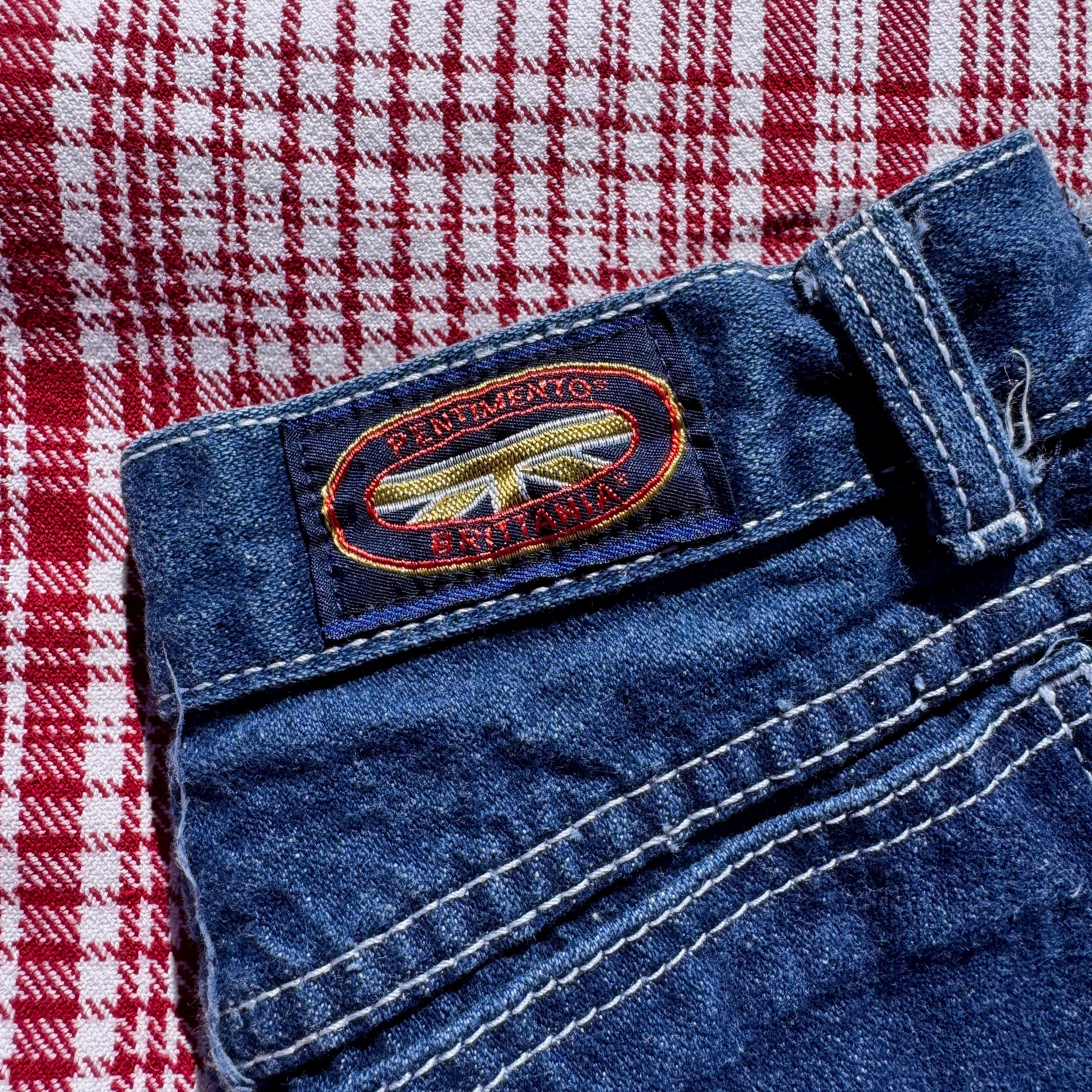 80s Dark Wash High Waisted Brittania Jeans