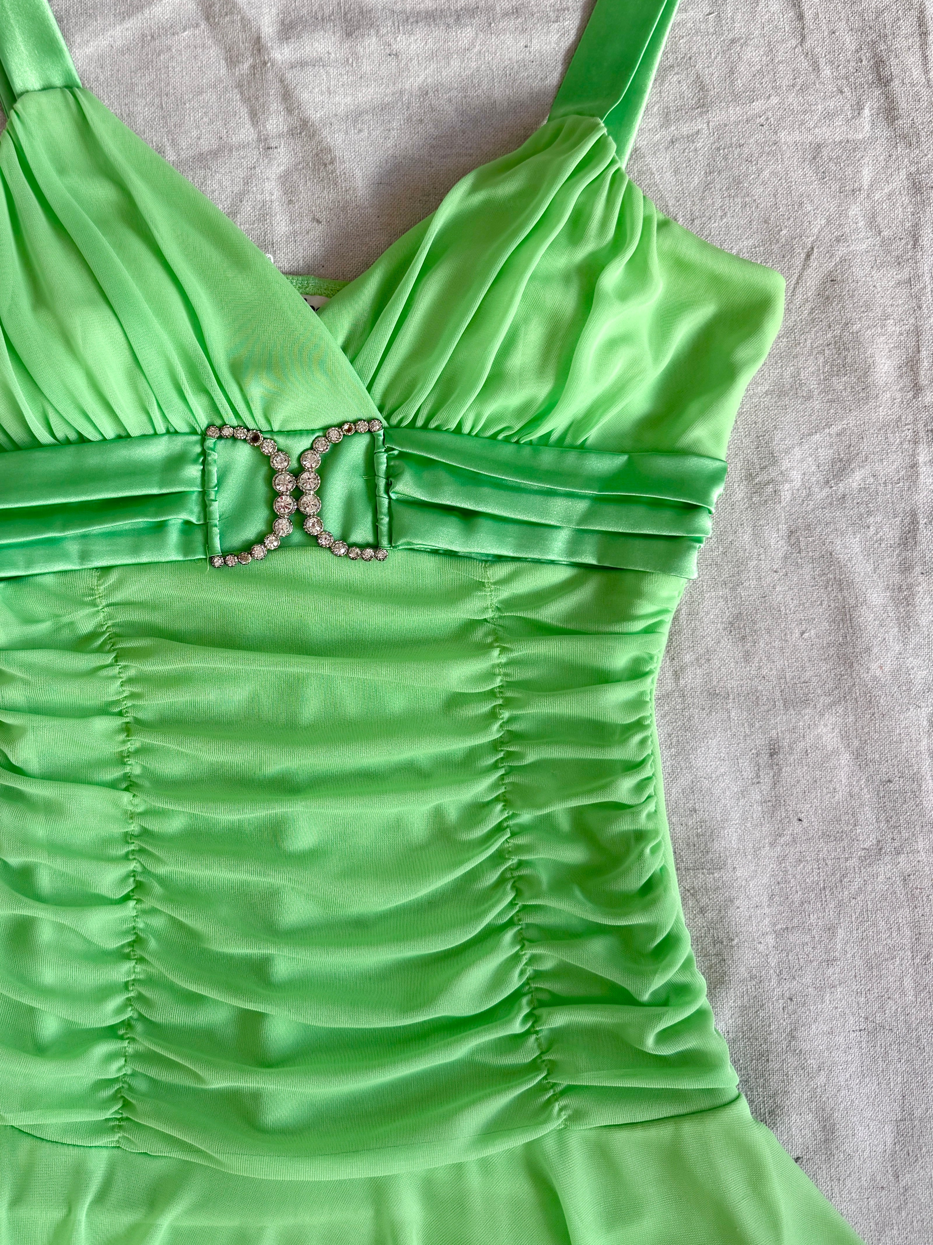 90s/Y2K Green Whimsical Tinkerbell Taboo Fairy Dress