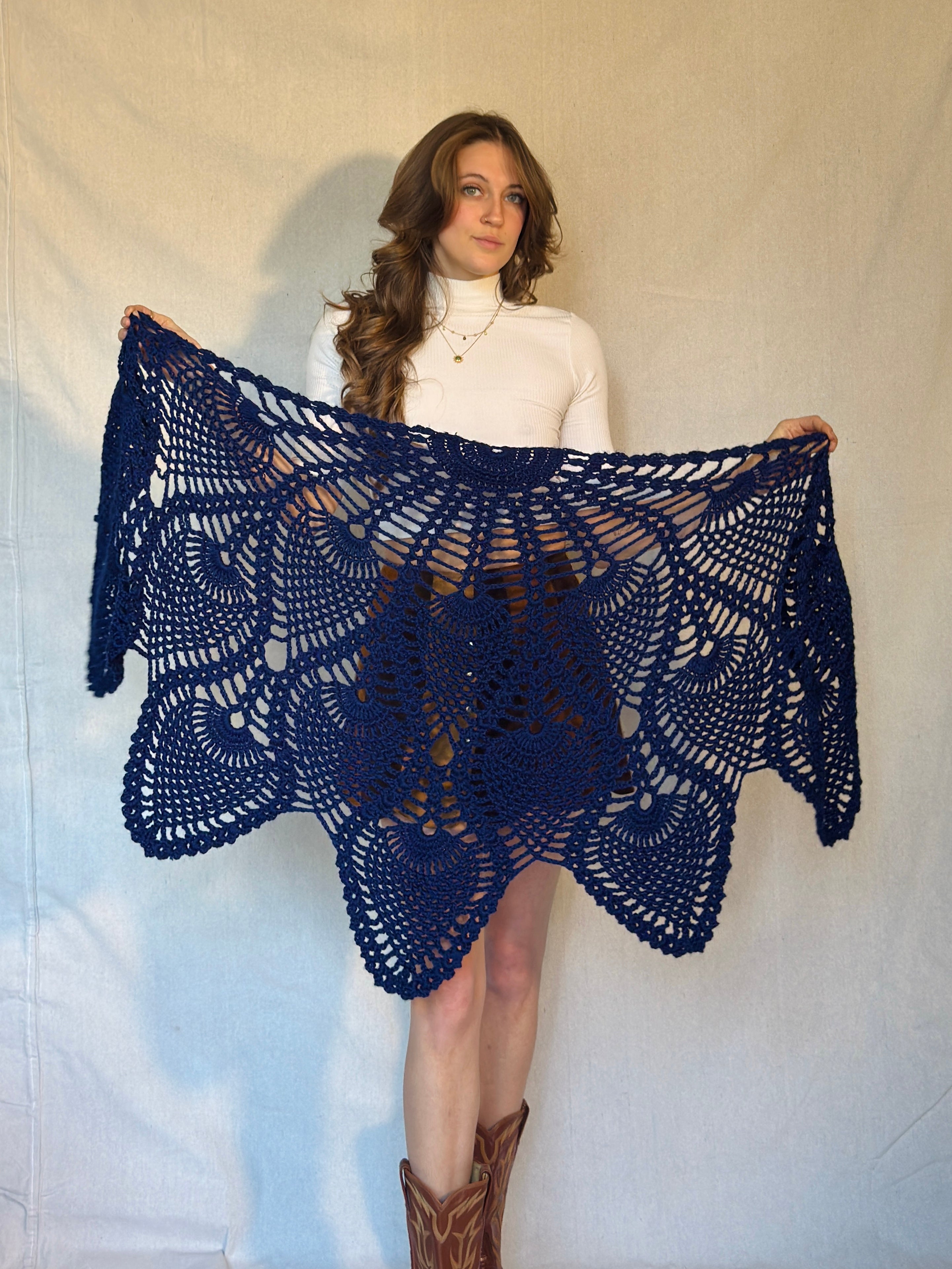 Sapphire Blue Shoulder Shawl