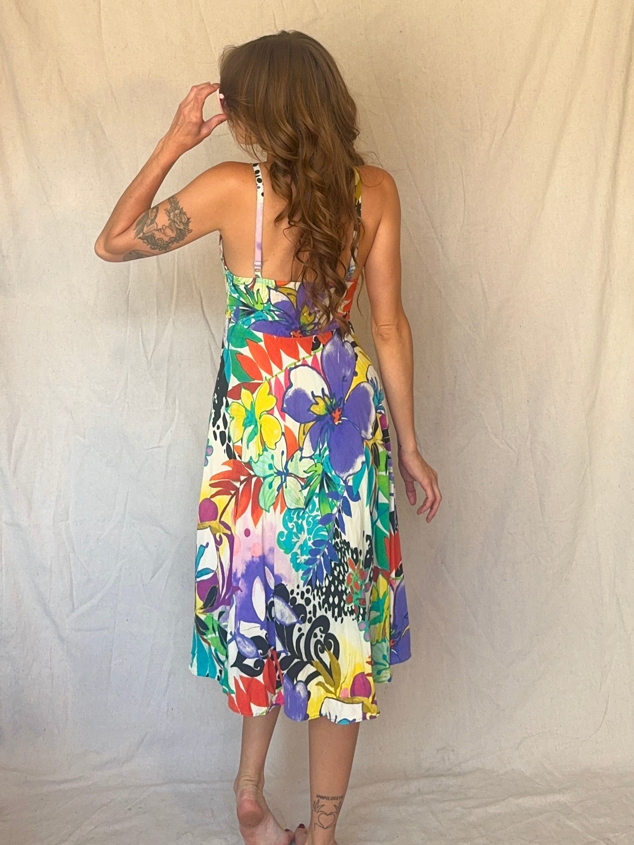 80s Hawaiian Print Strappy Jams World Sundress