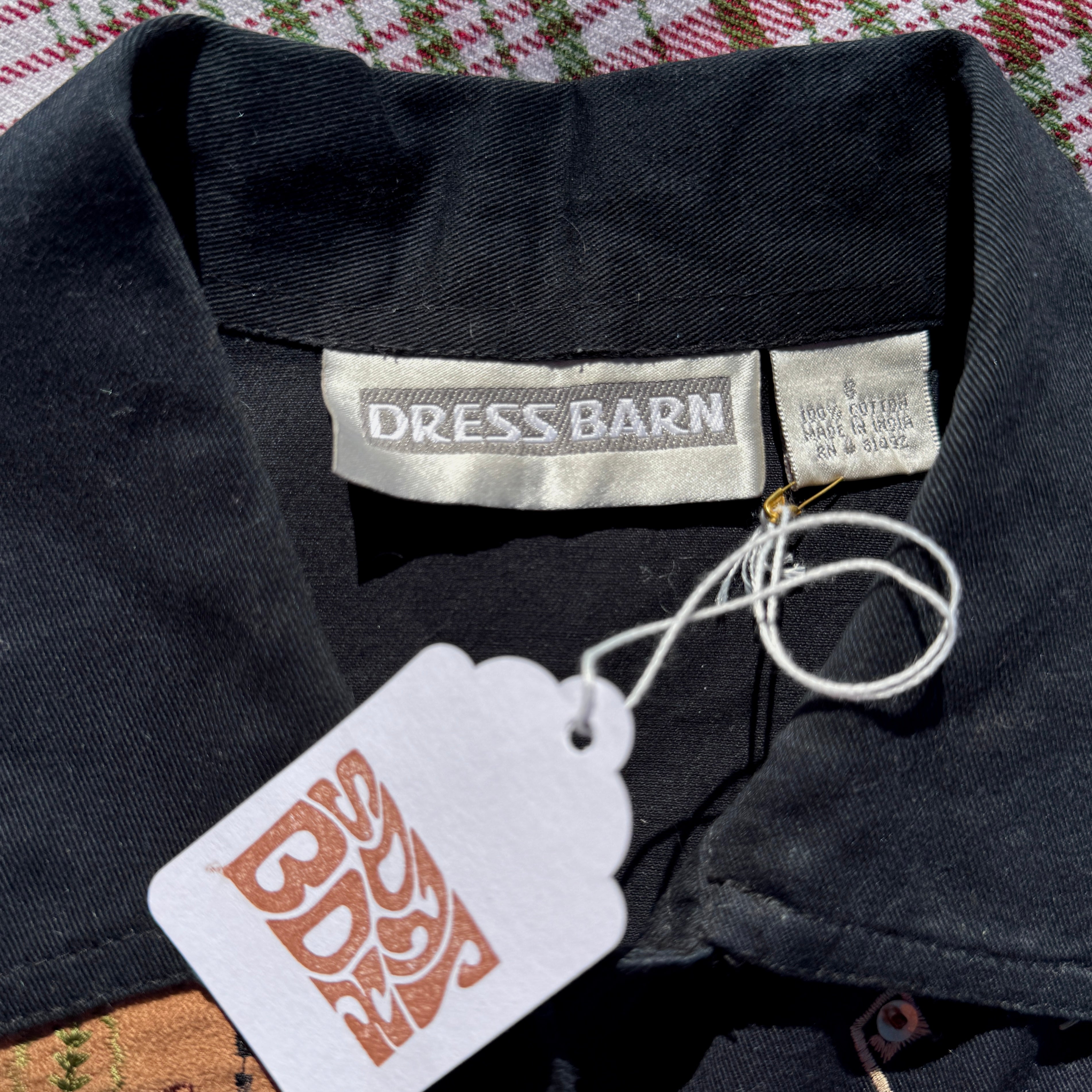 90s Black Fall Patchwork Vest