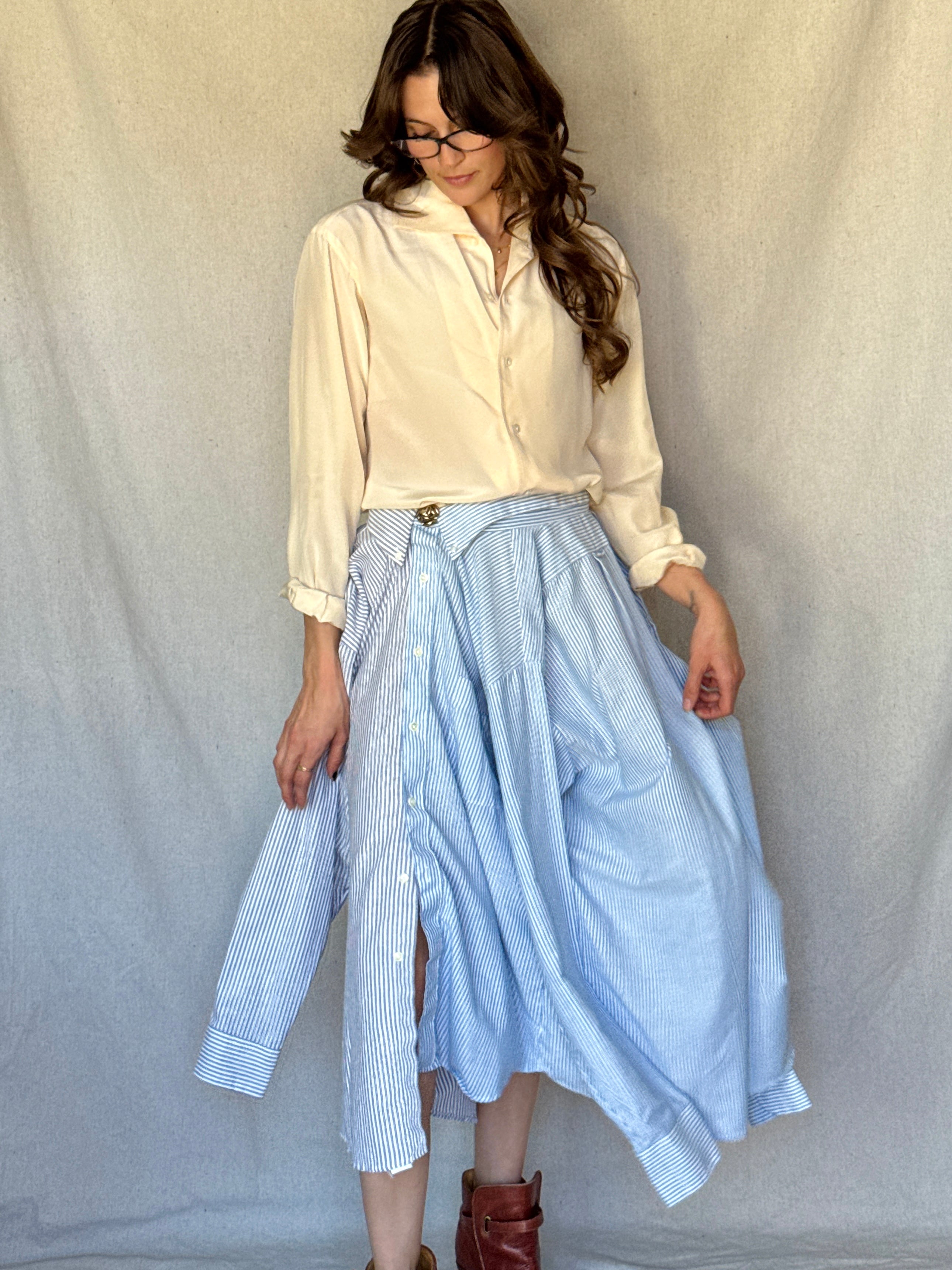 90s Ralph Lauren Cream Silk Blouse