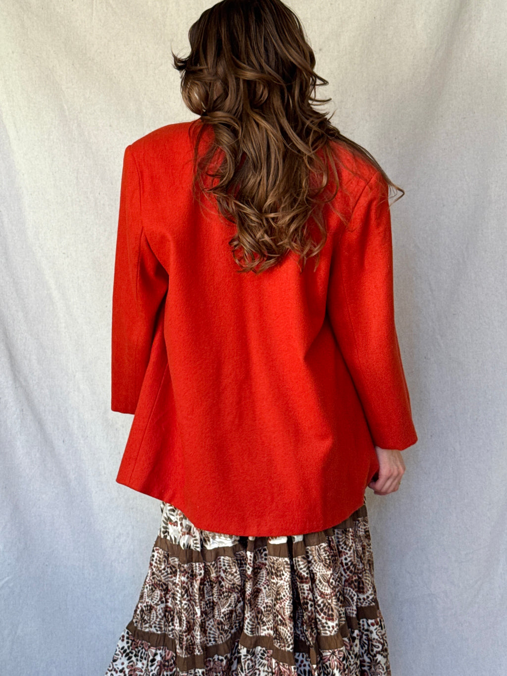90s Burnt Orange Wool Blazer