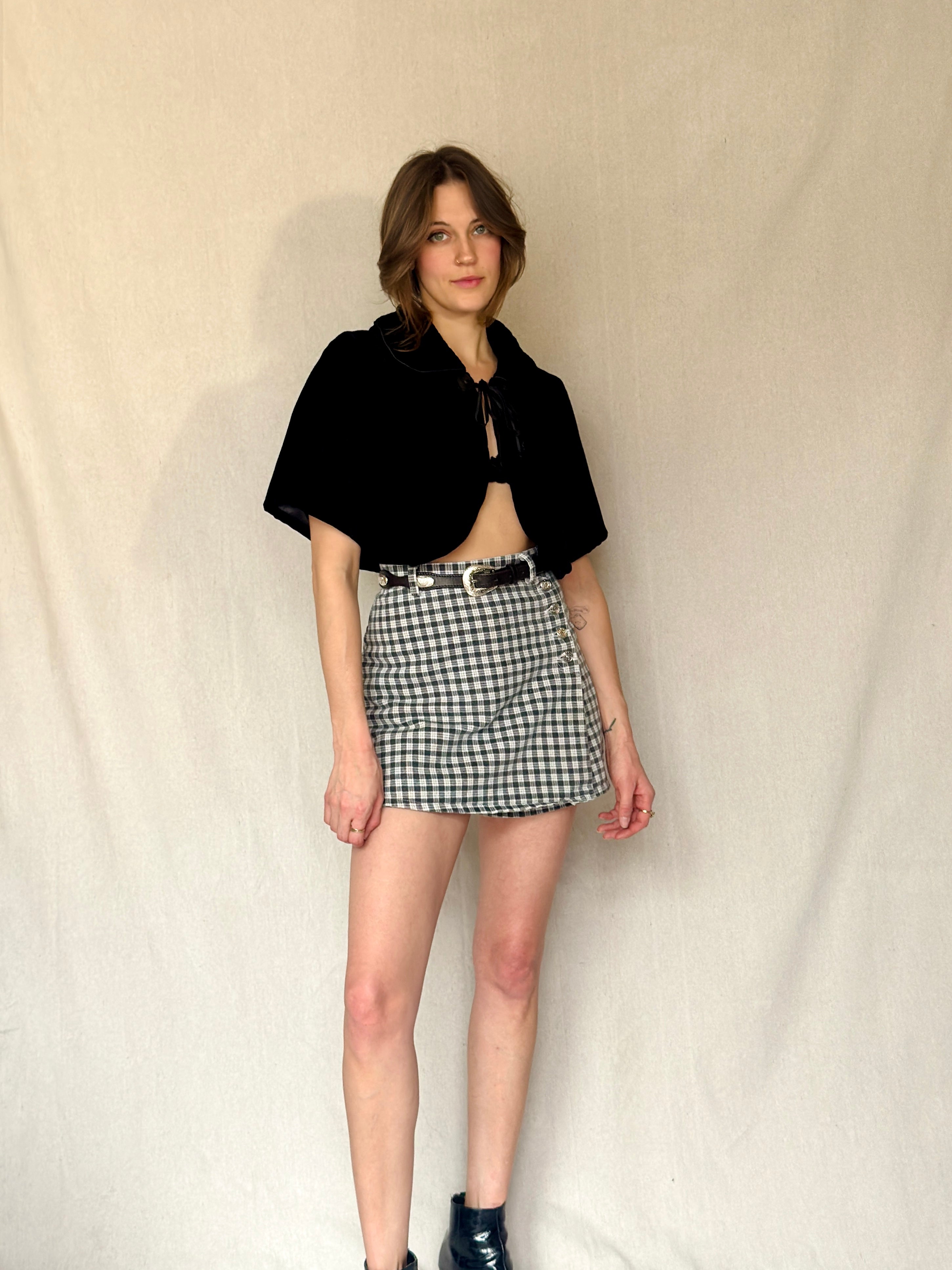 90s Black Velvet Bed Jacket