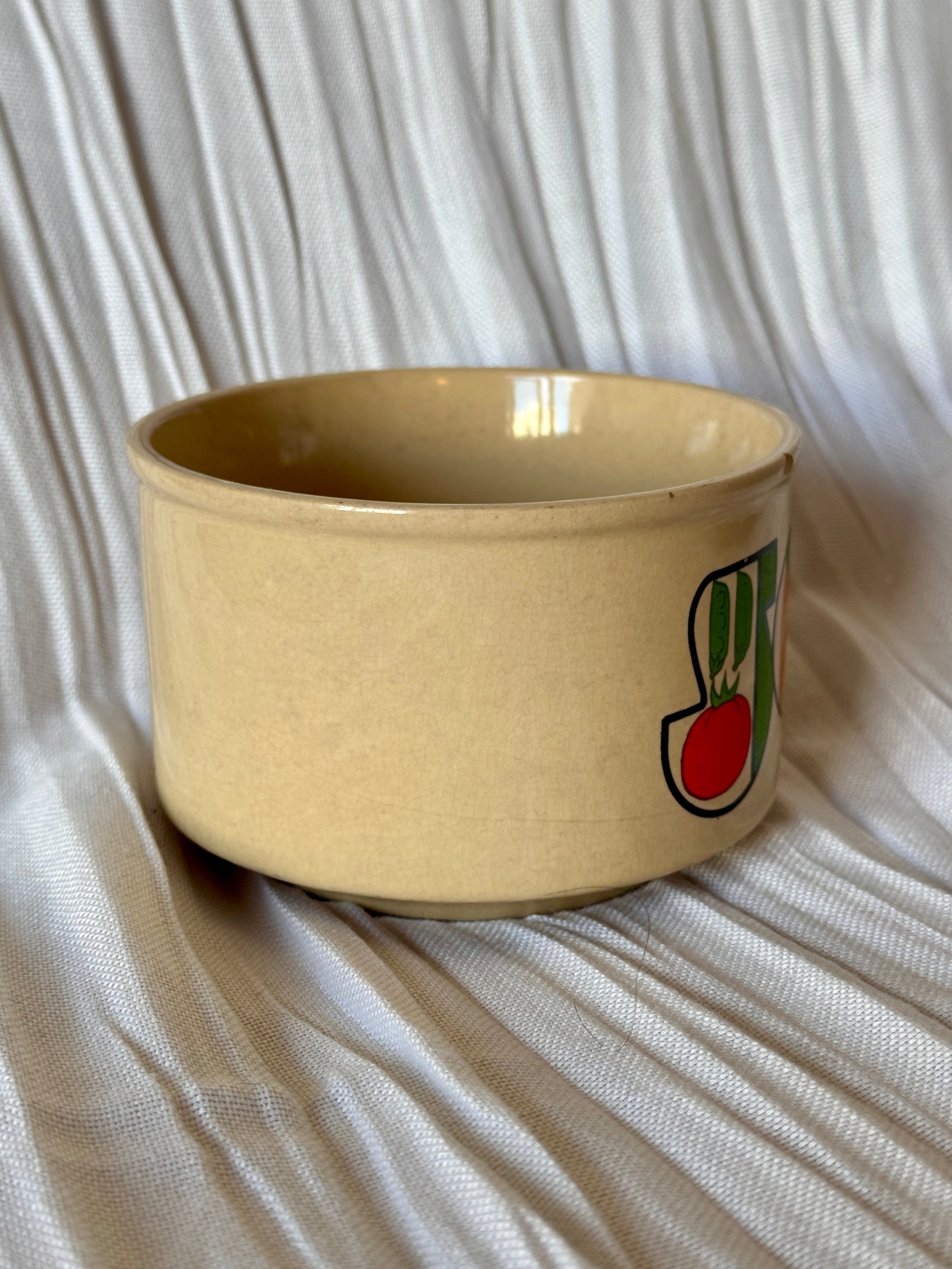 Vintage Ceramic Veggie Soup Mug