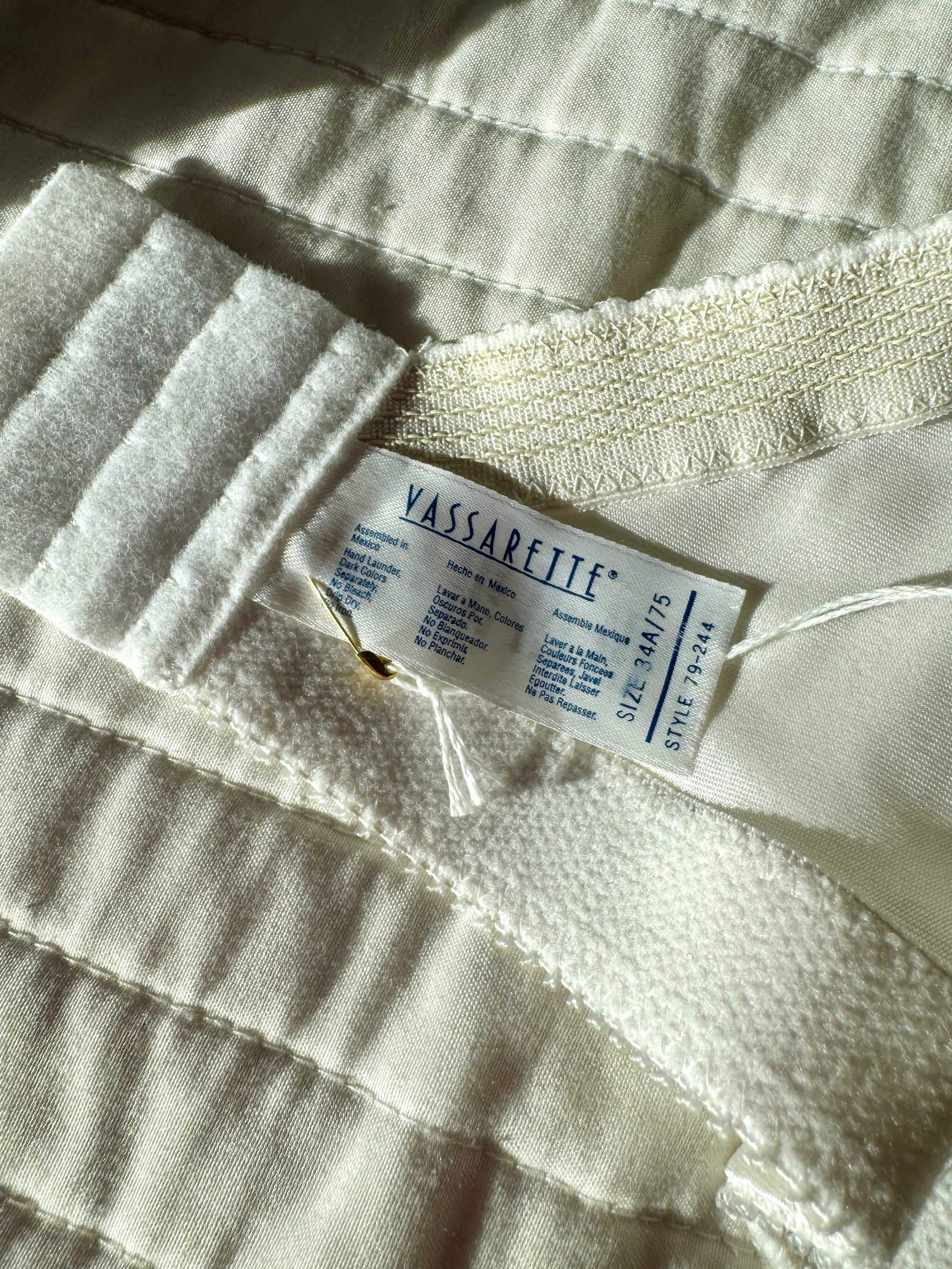 90s White Satin Bustier
