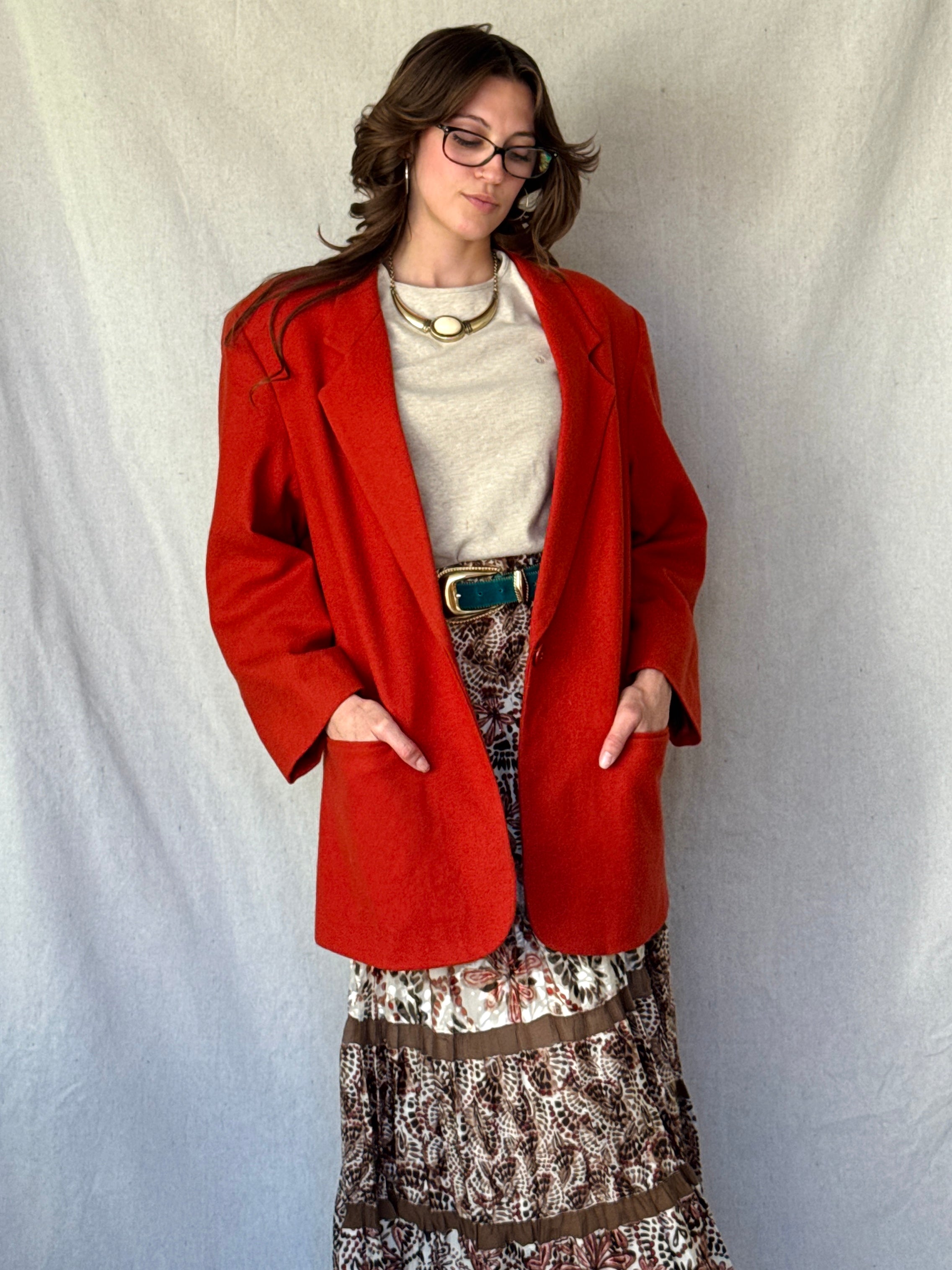 90s Cerulean Blue and Gold Suede Belt