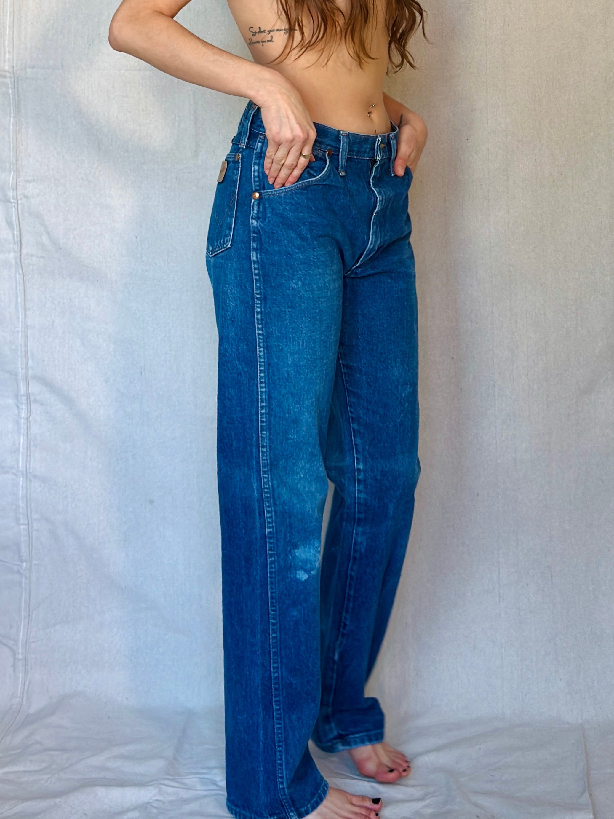 70s Mid Wash Wrangler Denim Jeans