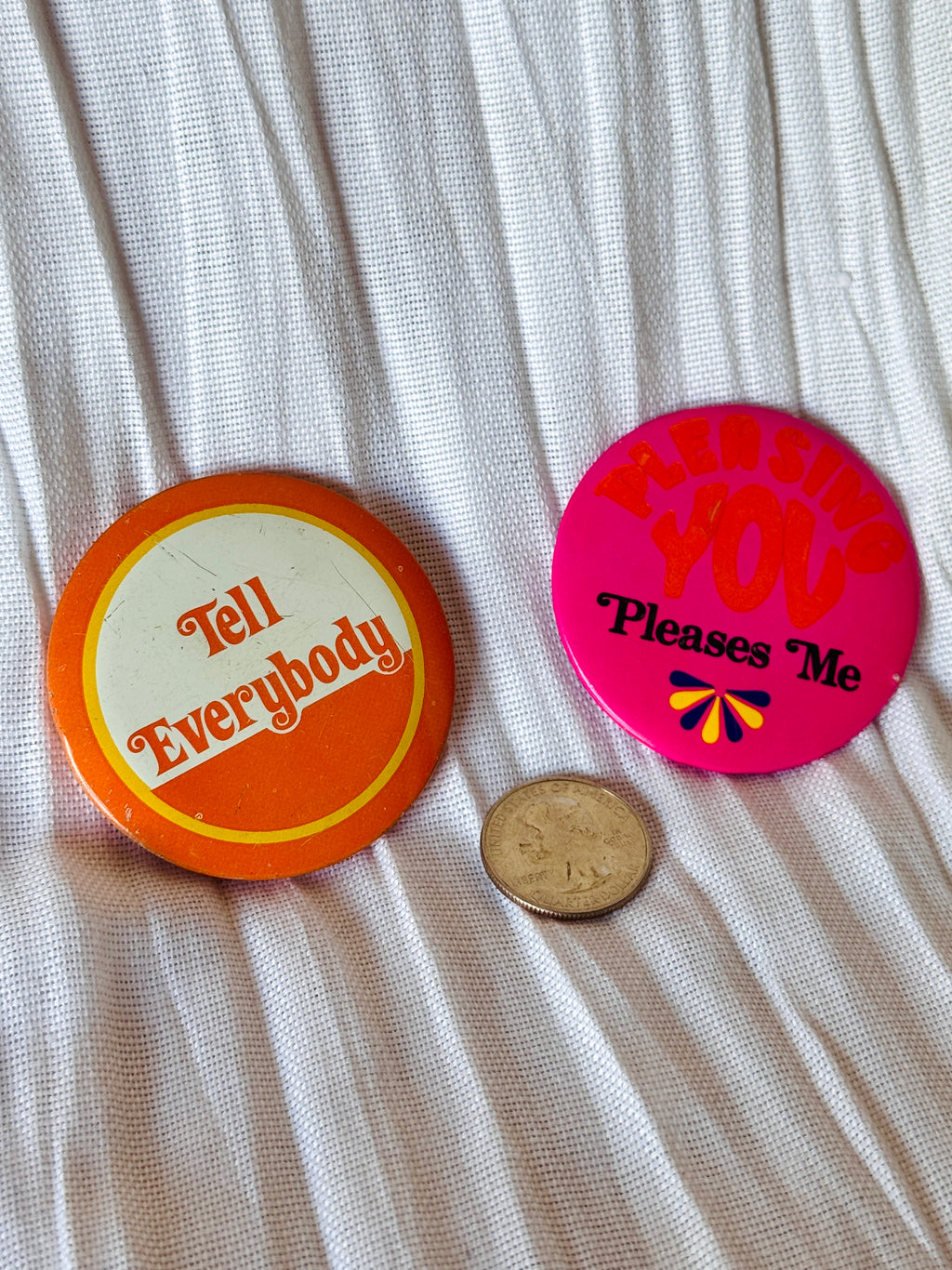 Vintage 'Pleasing You' Counterculture Pin