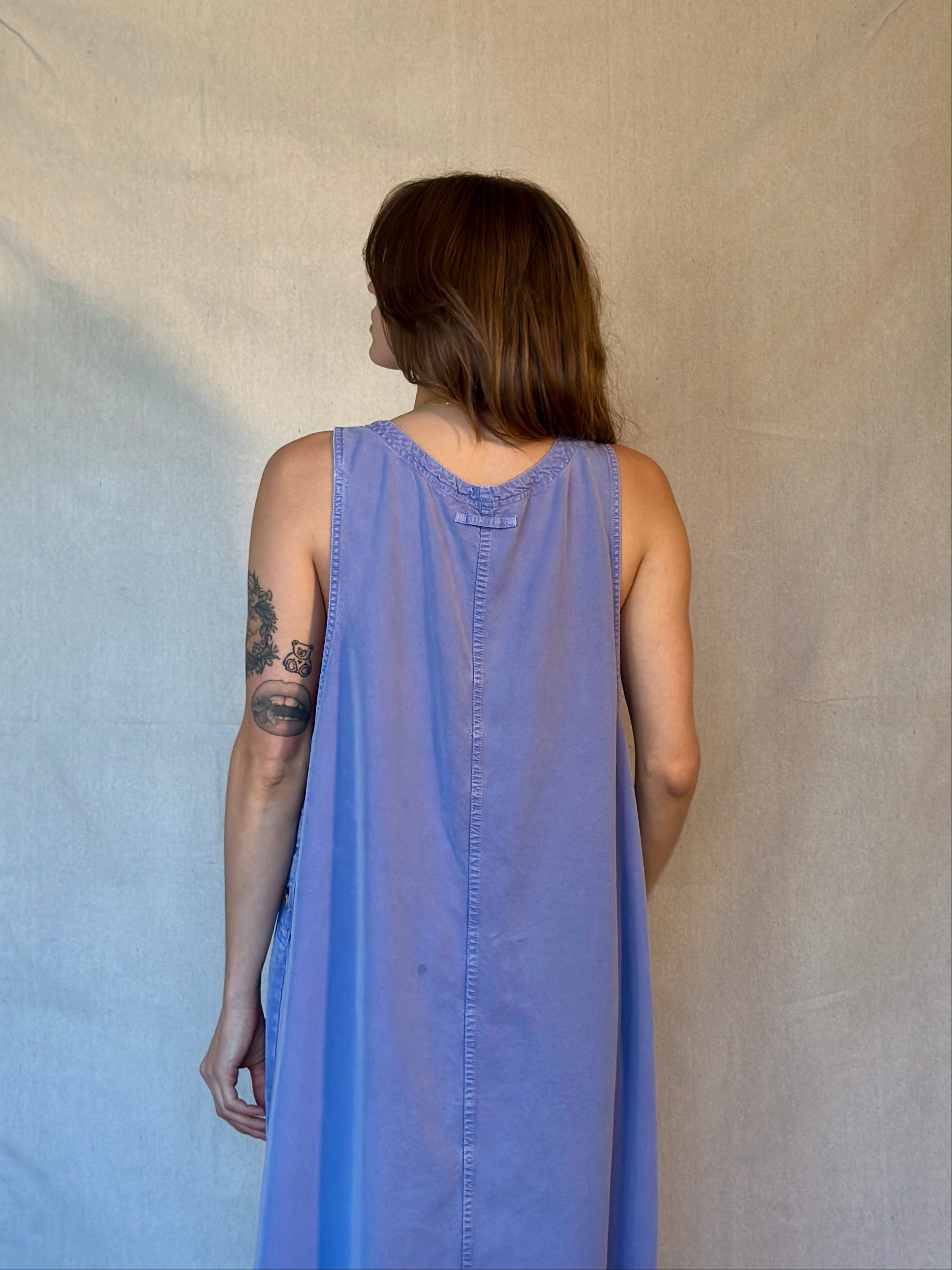 90s Faded Periwinkle Jumper Dress