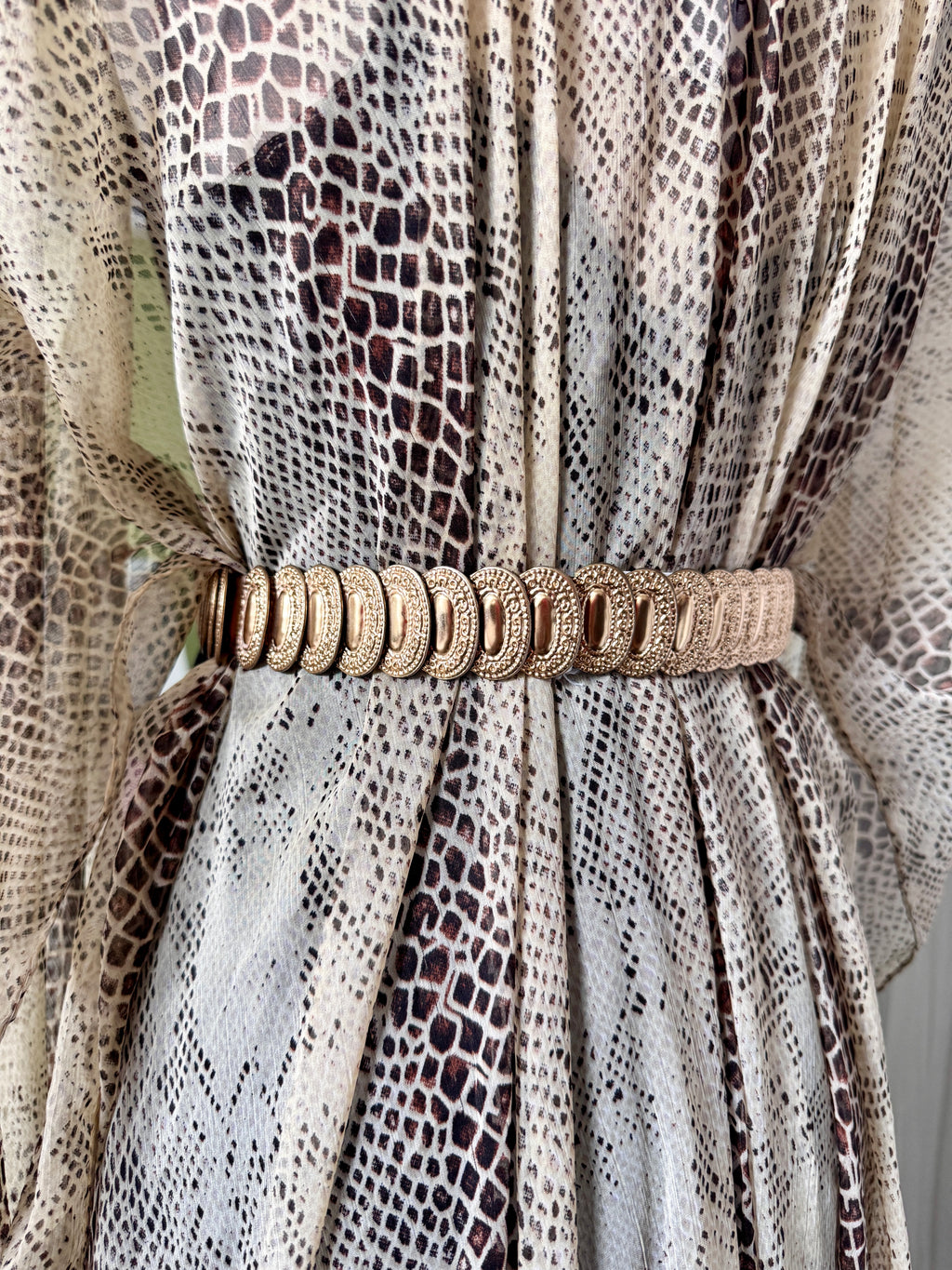 80s Gold Coin Link Chain Belt