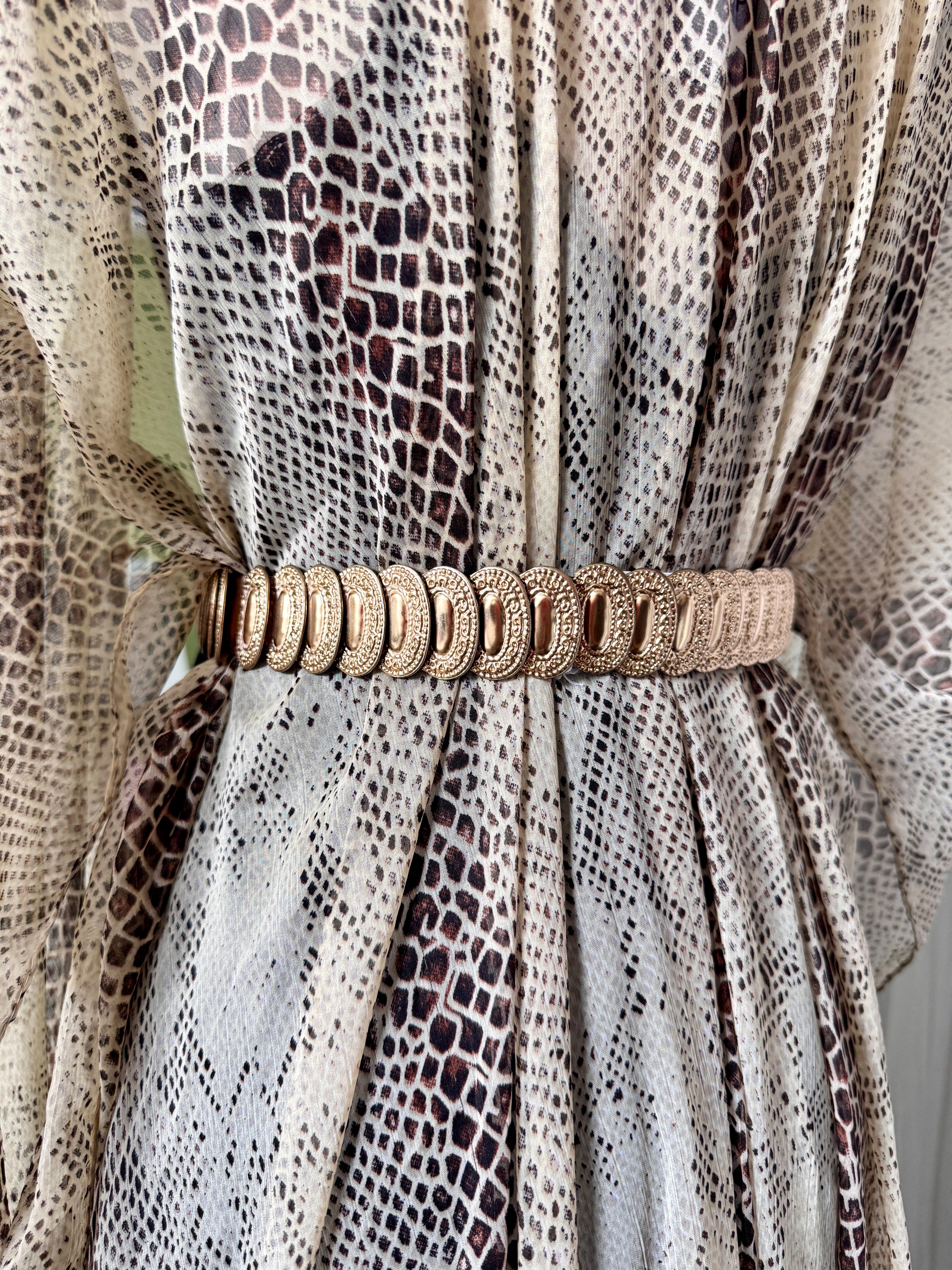 80s Gold Coin Link Chain Belt